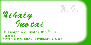 mihaly inotai business card